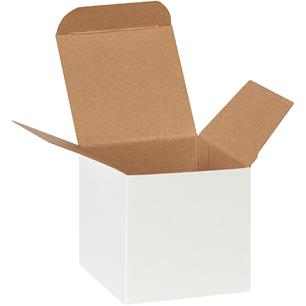 3 x 3 x 3" White Reverse Tuck Folding Cartons