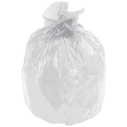 Second Chance Trash Liners - Clear, 6 Bushel, 1.5 Mil., Flat Pack